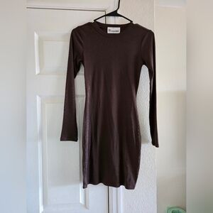No Boundaries Chocolate Long Sleeve Dress